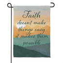 Simple Blessings Keep The Faith Suede Flag Garden