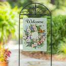 Welcome Butterfly Garden Wreath Suede Garden Flag Garden