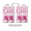 It's a Girl Pink Suede Garden Flag