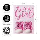 It's a Girl Pink Suede Garden Flag