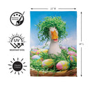 Easter Ready Goose Suede Flag Garden