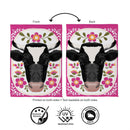 Floral Patterned Cow Suede Flag Garden