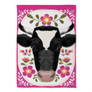 Floral Patterned Cow Suede Flag House