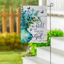 Be Still Suede Garden Flag Garden