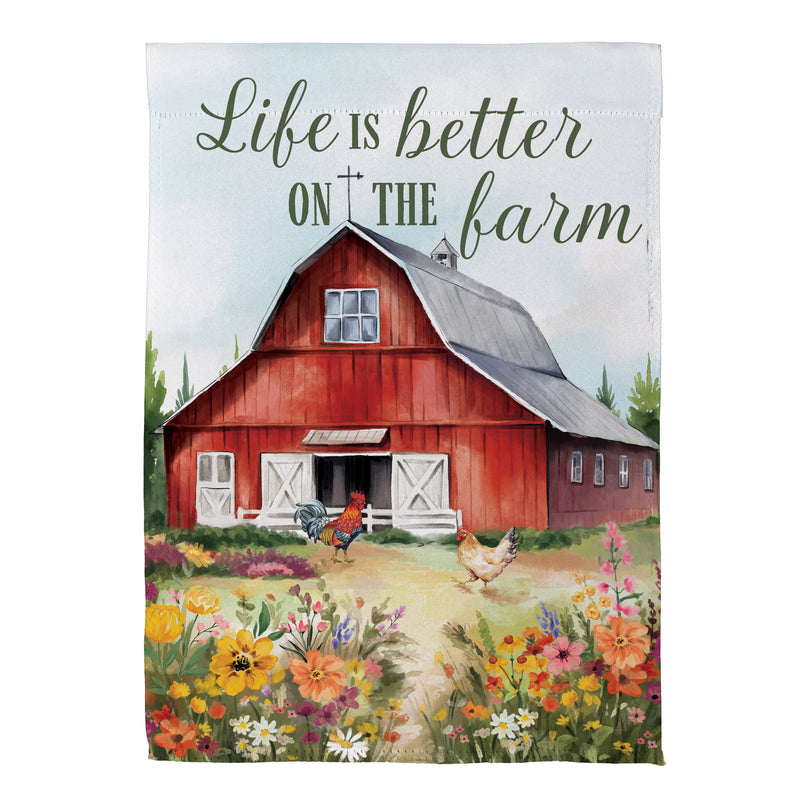 Petal & Plow Barn Suede House Flag