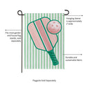 Pastel Pickleball Suede Garden Flag