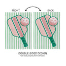 Pastel Pickleball Suede Garden Flag