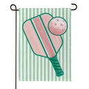 Pastel Pickleball Suede Garden Flag