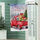 Home For Christmas Suede Flag House