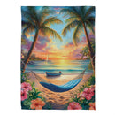 View Of Paradise Suede Garden Flag
