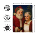 Mr. & Mrs. Claus Portrait Suede Flag Garden