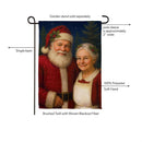 Mr. & Mrs. Claus Portrait Suede Flag Garden