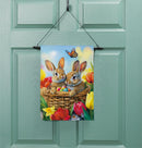 Basket Of Bunnies Suede Flag Garden