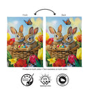 Basket Of Bunnies Suede Flag Garden