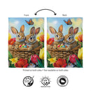 Basket Of Bunnies Suede Flag House