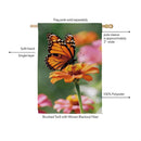 Cottage Garden Monarch Visit Suede Flag House