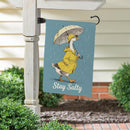 Stay Salty Goose Suede Garden Flag Garden