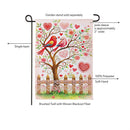 Lovebirds in Bloom Suede Garden Flag Garden