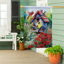 Americana Songbirds Garden Suede House Flag