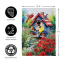 Americana Songbirds Garden Suede House Flag