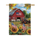 Patriotic Land Suede House Flag