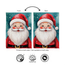 Rosy Cheeked Santa Suede Flag House