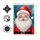 Rosy Cheeked Santa Suede Flag House