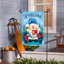 Winter Gnome Welcome Suede Garden Flag Garden