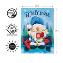 Winter Gnome Welcome Suede Garden Flag Garden