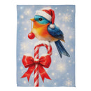 Candy Cane Bird Suede Flag House