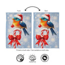 Candy Cane Bird Suede Flag House