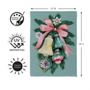 Pink Bow Bells Suede Flag Garden