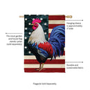 All American Rooster Suede House Flag