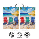 Coastal Chairs by the Shore Suede Garden Flag