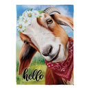 Hello Floral Goat Suede House Flag