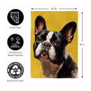 Pet Central Photo Dogs, French Bulldog Suede House Flag