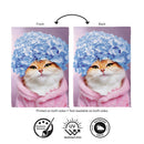Hydrangea Cat Suede Flag Garden