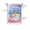 Hydrangea Cat Suede Flag Garden