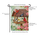 Bird Feeder Friends Suede Garden Flag Garden