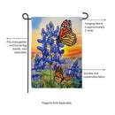 Bluebonnet & Butterfly Suede Garden Flag