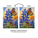 Bluebonnet & Butterfly Suede Garden Flag