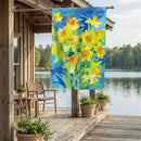 Buttercup Bloom Suede Flag House