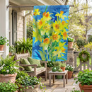 Buttercup Bloom Suede Flag House