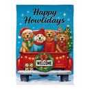 Happy Howlidays Suede Flag House