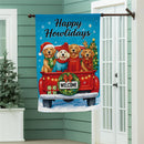 Happy Howlidays Suede Flag House