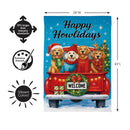 Happy Howlidays Suede Flag House