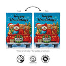 Happy Howlidays Suede Flag House