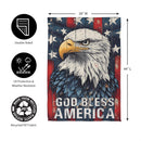 God Bless America Eagle Suede House Flag