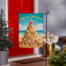 Sand Seashell Tree Suede Flag Garden
