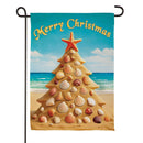 Sand Seashell Tree Suede Flag Garden